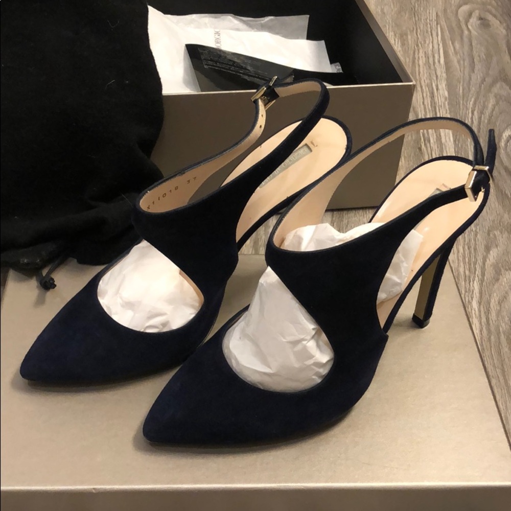 CutOut Nubuck Slingback Pumps